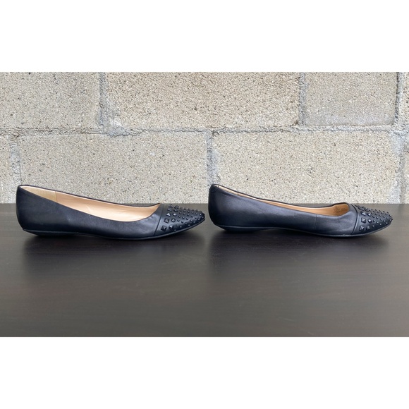 BCBGeneration - Zeleni Black Studded Leather Flats - size 7.5 B - Picture 5 of 12